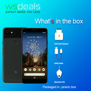 Pixel 3A XL Verizon + GSM Unlocked 4G LTE 64GB Just Black Smartphone