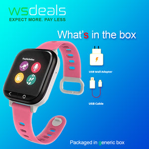 GizmoWatch – Android and iOS Compatible 4G Smart Watch for Kids – Pink Strap