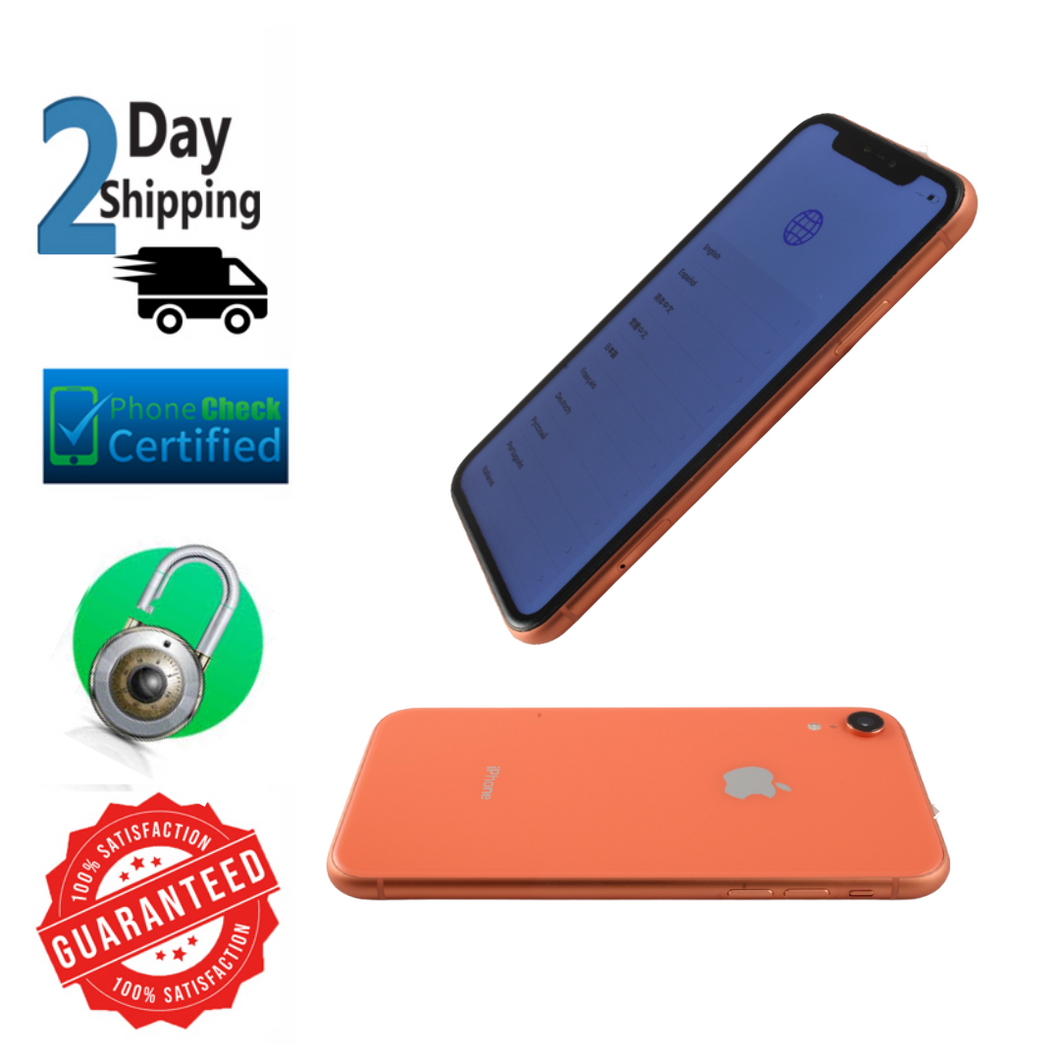 iPhone XR Coral Orange 64GB Verizon + GSM Unlocked Smartphone