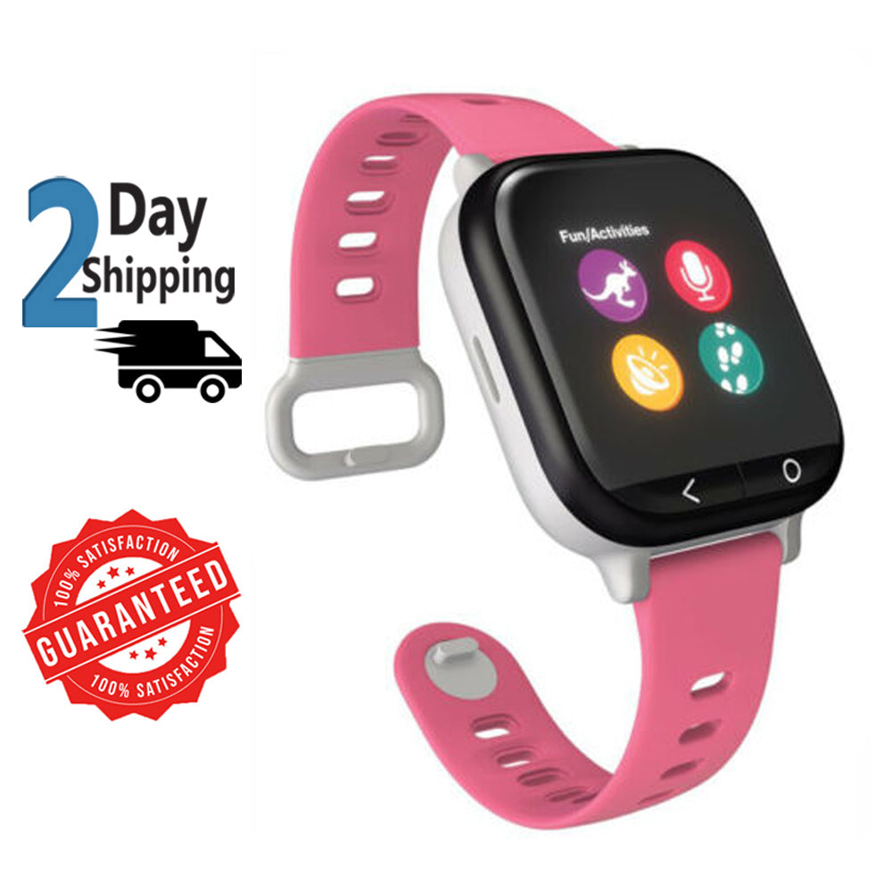 GizmoWatch – Android and iOS Compatible 4G Smart Watch for Kids – Pink Strap