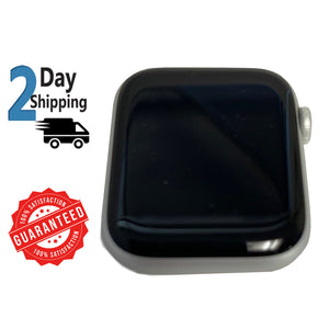 Watch Series 6 Silver GPS 44 mm Aluminium Case with Black and White Refurbished Sport Band