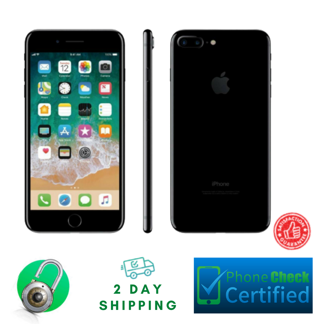 iPhone 7 Plus 256GB Jet Black Verizon GSM Unlocked GSM AT&T T-Mobile Smartphone