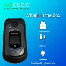 Load image into Gallery viewer, DuraXE E4710 8GB Rugged LTE 4G Black AT&amp;T GSM Unlocked Flip Phone