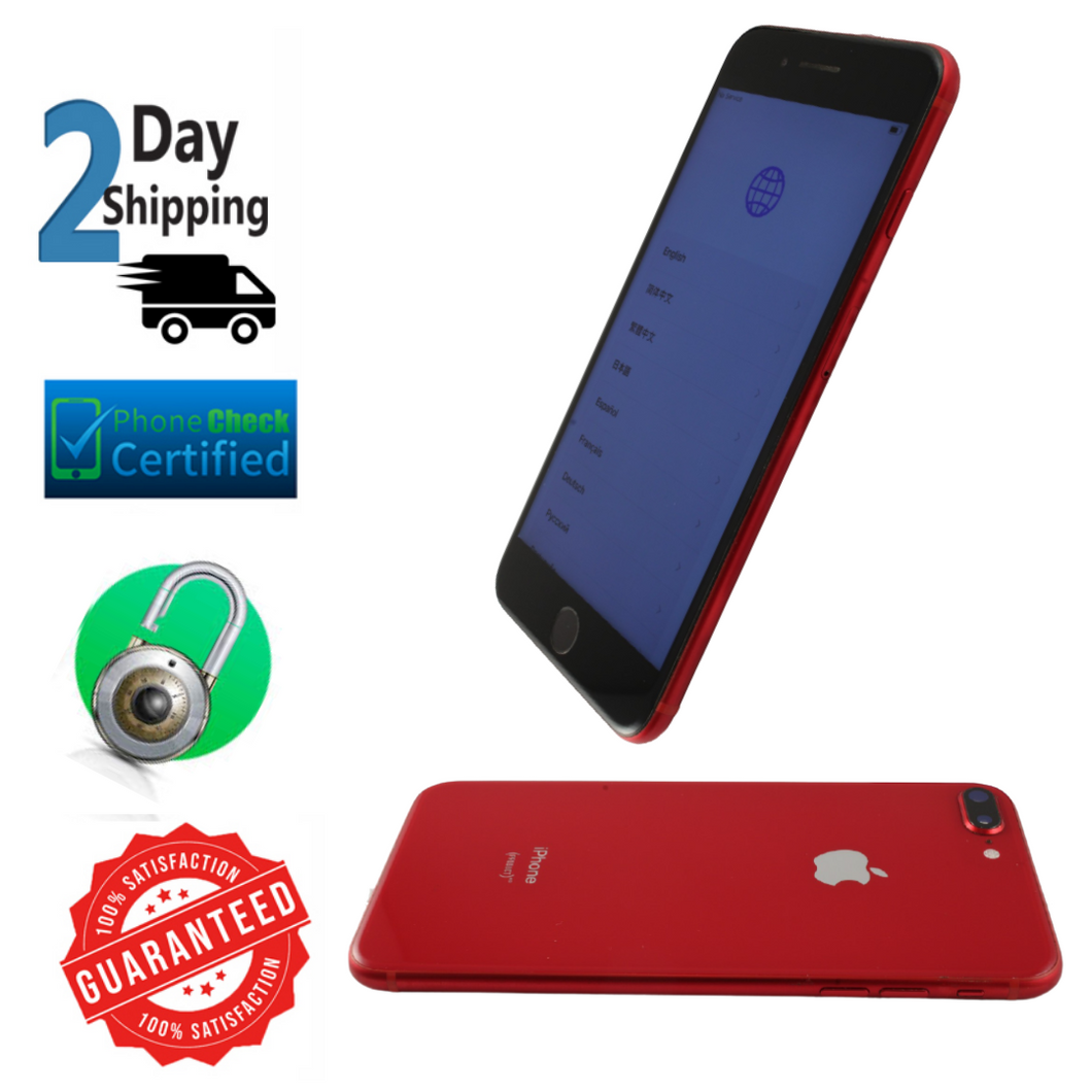 iPhone 8 Plus 256GB Red Verizon GSM Unlocked T-Mobile AT&T Smartphone