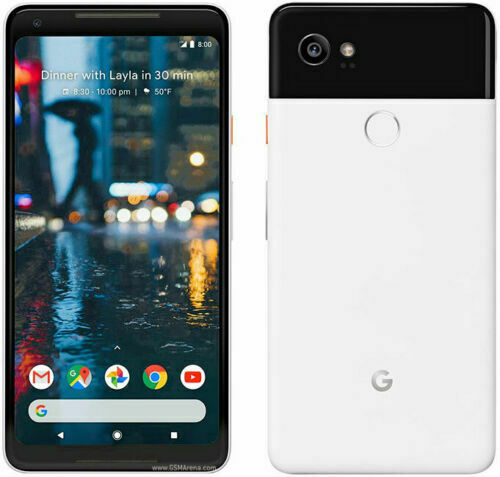 Pixel 2 XL 128GB Black & White Verizon GSM Unlocked Smartphone Good