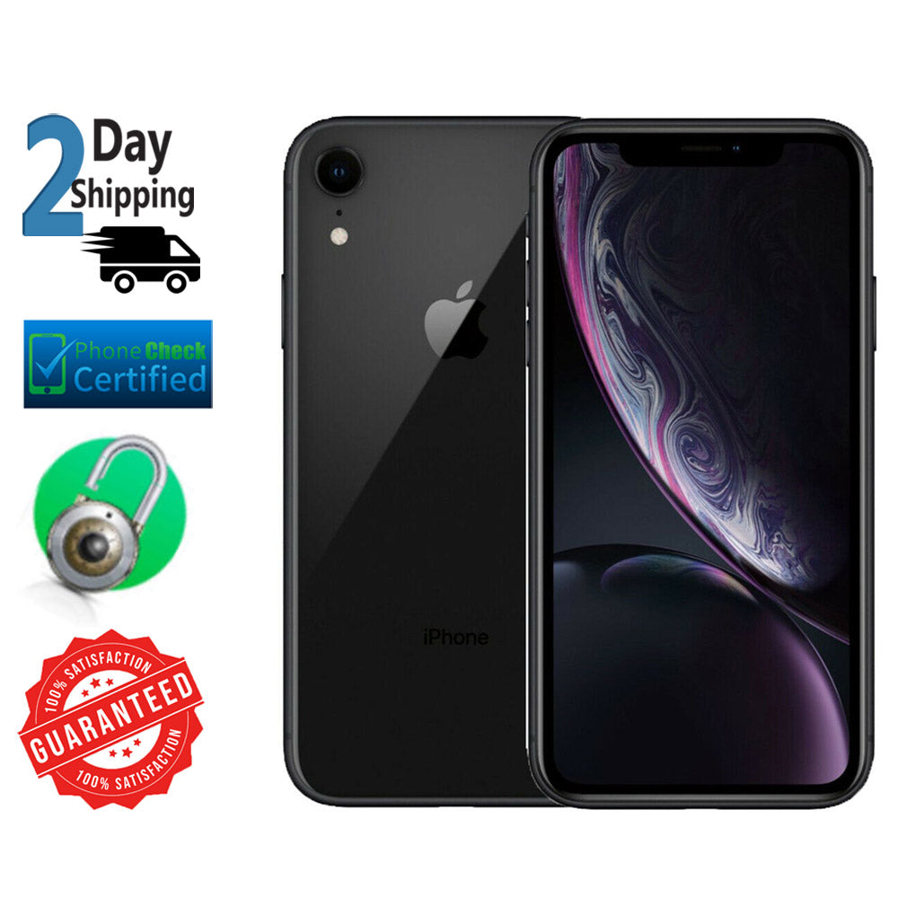 iPhone XR 64GB A1984 MT302LL/A Black Verizon + GSM Unlocked Smartphone